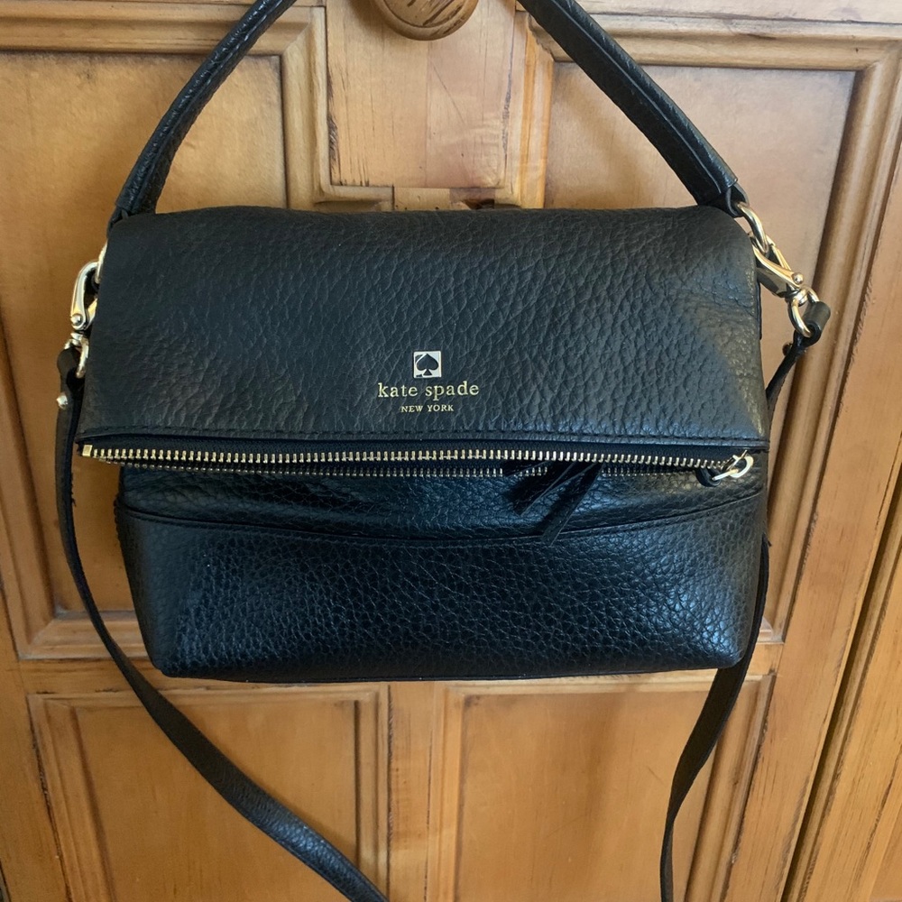 SOLD Kate Spade black leather handbag